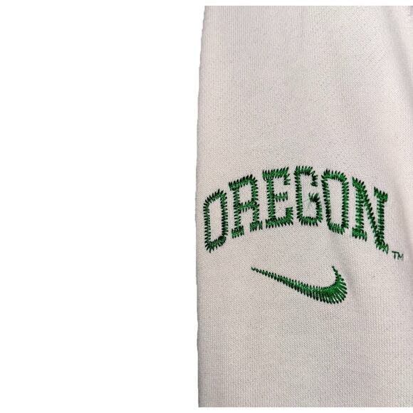 Nike Oregon Ducks Mens XXL White 1/4 Zip Mock Neck Pocket Reverse Weave Logo - Picture 4 of 9